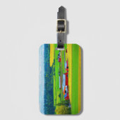 Rustieke rode schuren op Ebey Prairie Bagagelabel (Voorkant (verticaal))