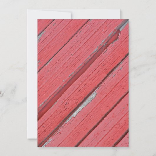 Rustieke Rode Schuur Hout Bloemen Boerderij Quince Kaart (Achterkant)