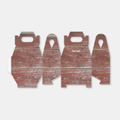 Rustieke rode schuur hout gepersonaliseerde gunst  bedankdoosjes (Uitgevouwen)