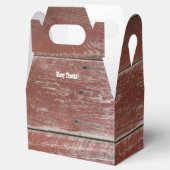Rustieke rode schuur hout gepersonaliseerde gunst  bedankdoosjes (Geopend)