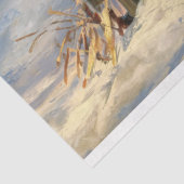 Rustieke rode schuur met Crow Farmhouse Decoupage Tissuepapier (Detail)