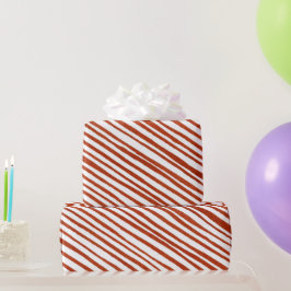 Rustieke rode strepen Kerst Wrapping Cadeaupapier
