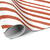 Rustieke rode strepen Kerst Wrapping Cadeaupapier (Rol Hoek)