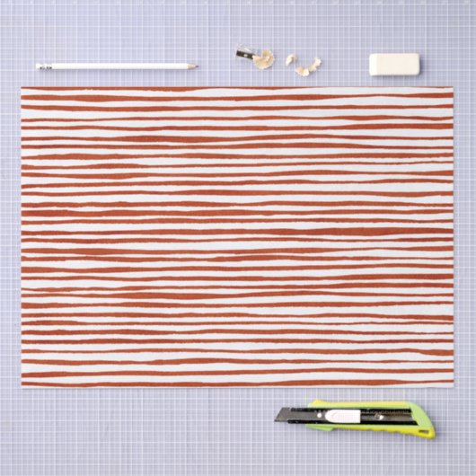 Rustieke rode strepen Kerstmis Tissuepapier (Craft)