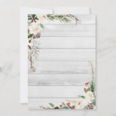 Rustieke rode vogel Holly Wood Vakantie Party Kaart (Achterkant)