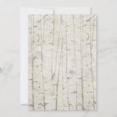 Rustieke rode vogel winter groen berken feest kaart (Achterkant)