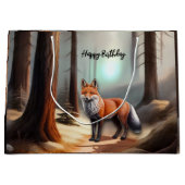 Rustieke rode Waterverf Fox Groot Cadeauzakje (Voorkant)