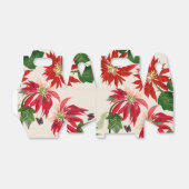Rustieke Rode Waterverf Poinsettia Bloemengroen Bedankdoosjes (Uitgevouwen)