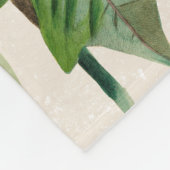 Rustieke Rode Waterverf Poinsettia Bloemengroen Fleece Deken (Hoek)