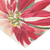 Rustieke Rode Waterverf Poinsettia Bloemengroen Lange Tafelloper (Hoek)