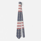 Rustieke rode witte en blauwe vlag stropdas (Voorkant)