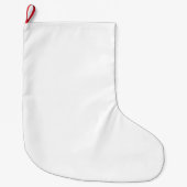 Rustieke rode & witte gast kerst kous grote kerstsok (Voorkant)