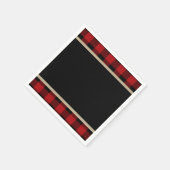 Rustieke Rode Zwarte Buffalo Plaid Verjaardagsfees Servetten (Hoek)