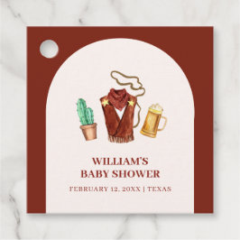 Rustieke Rodeo Cowboy Cactus Bierboog Baby shower Bedankjes Labels