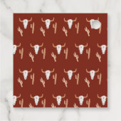 Rustieke Rodeo Cowboy Cactus Bierboog Baby shower Bedankjes Labels (Achterkant)