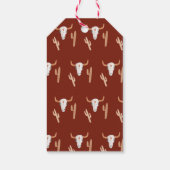 Rustieke Rodeo Cowboy Cactus Bierboog Baby shower Cadeaulabel (Achterkant)