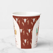 Rustieke Rodeo Cowboy Cactus Bierboog Baby shower Papieren Bekers (Links)