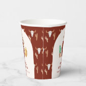 Rustieke Rodeo Cowboy Cactus Bierboog Baby shower Papieren Bekers (Rechts)