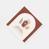 Rustieke Rodeo Cowboy Cactus Bierboog Baby shower Servet (Hoek)