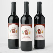 Rustieke Rodeo Cowboy Cactus Bierboog Baby shower Wijn Etiket (Flessen)