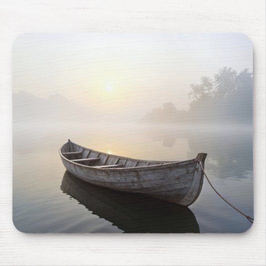 Rustieke roeiboot op een rustig meer muismat (Voorkant)