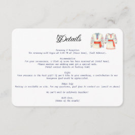 Rustieke Roemeense bruiloft traditionele folk kost Informatiekaartje