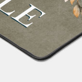 Rustieke Roest & Cream Bloemen Salie Groen Bureaumat (Hoek)