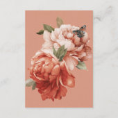 rustieke roest & perzik pioenrozen Details Informatiekaartje (Achterkant)