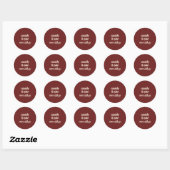 Rustieke roest rood trouw enveloppe zegel sticker (Vel)