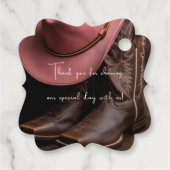 Rustieke Romance bruiloft Dank u Bedankjes Labels (Achterkant)