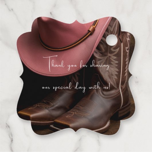 Rustieke Romance bruiloft Dank u Bedankjes Labels (Achterkant)