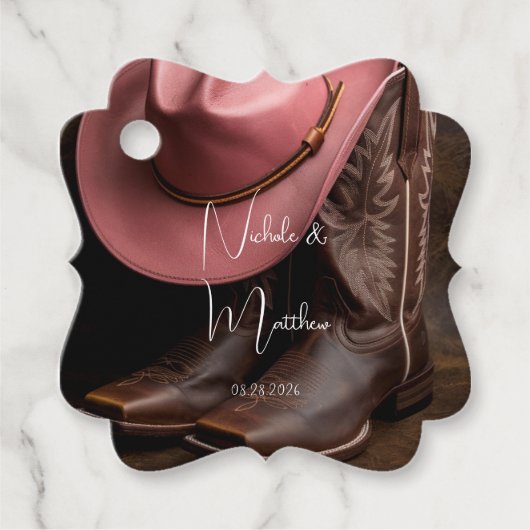 Rustieke Romance bruiloft Dank u Bedankjes Labels (Voorkant)