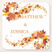 Rustieke Romance bruiloft Onderzetters (Voorkant)