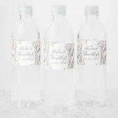 Rustieke Romance bruiloft water flesje label Waterfles Etiket (Flessen)