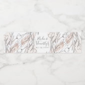 Rustieke Romance bruiloft water flesje label Waterfles Etiket (Enkel label)