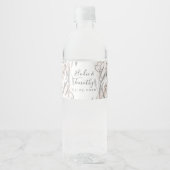 Rustieke Romance bruiloft water flesje label Waterfles Etiket (Voorkant)