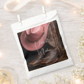 Rustieke Romance: Cowboy Boots & Roos Pet Wedding Bedankzakje (Geknipt)