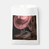 Rustieke Romance: Cowboy Boots & Roos Pet Wedding Bedankzakje (Voorkant)