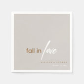 Rustieke Romance: Eenvoudige Herfst in Love Custom Servet (Voorkant)