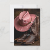 Rustieke Romance: Laarzen & Pet Bedankkaart (Voorkant)