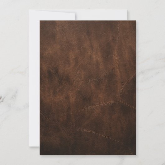 Rustieke Romance: Laarzen & Pet Weddin Couples Dou Kaart (Achterkant)