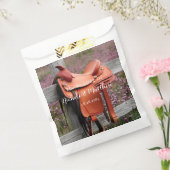 Rustieke Romance: zadel op het hek bruiloft Bedankzakje (Gezegeld)