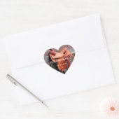 Rustieke Romance: zadel op het hek bruiloft Hart Sticker (Envelop)