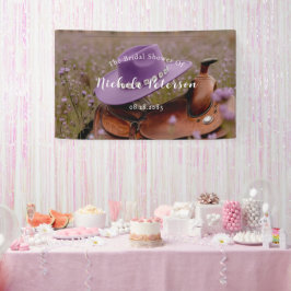 Rustieke Romantiek: Zadel met een Hoed Bruidsmeisj Spandoek