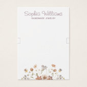 Rustieke Romantische Bloemen armband display kaart (Voorkant)