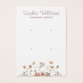 Rustieke Romantische Bloemen dubbele noppen displa Visitekaartje (Voorkant)