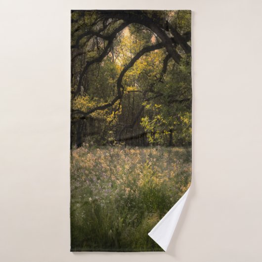 Rustieke romantische bloemenbetoverde bosbloemen B Bad Handdoek (Badhanddoek)