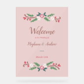 Rustieke romantische bloemenbos acryl bord (Voorkant)