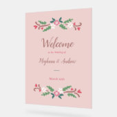 Rustieke romantische bloemenbos acryl bord (Hoek)