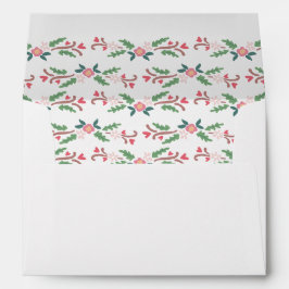 Rustieke romantische bloemenbos envelop